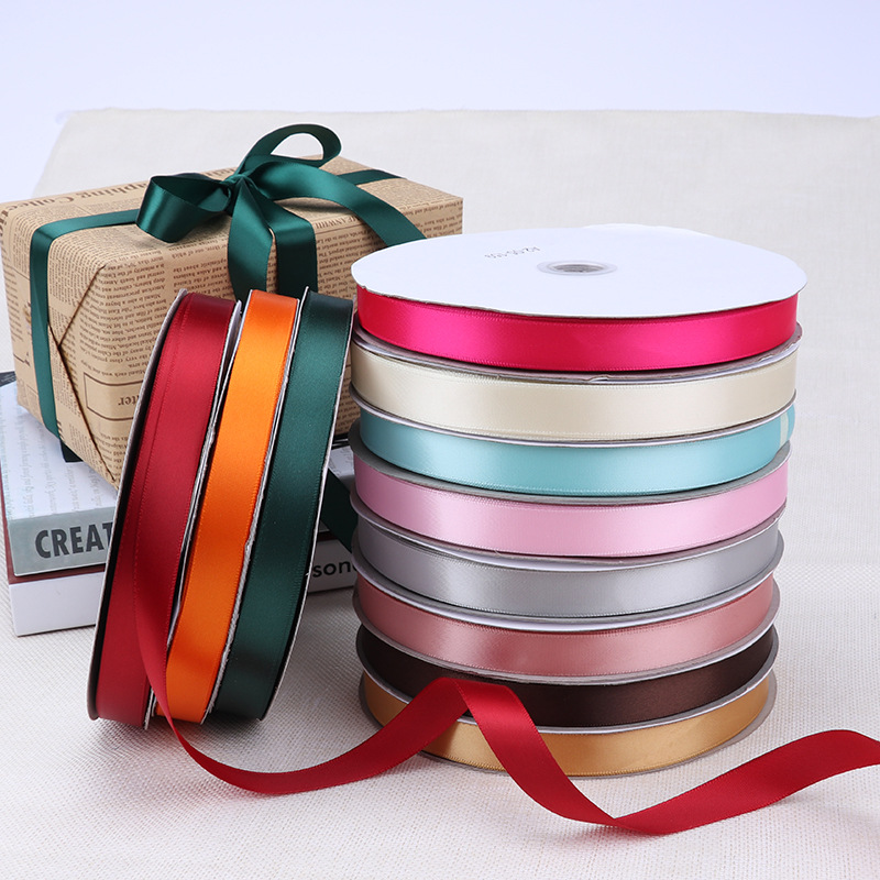 1,5 cm cinta de poliéster arco DIY cinta de la boda flores caja de regalo de frutas ropa de embalaje de satén cinta de color