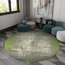 現貨圓形輕奢地毯北歐客廳沙發毯吊籃椅子地墊幾何視覺地毯腳墊