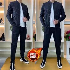 秋季男士潮流时尚潮男两件套休闲百搭男套装老公时尚百搭舒适韩版