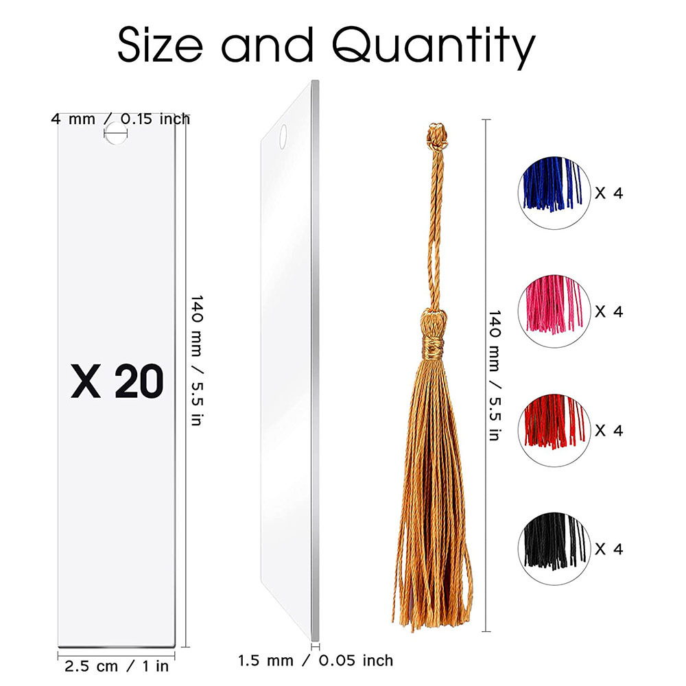 Marcador de acrílico blanco conjunto de acrílico transparente marcador en blanco hecho a mano DIY etiqueta regalo transfronterizo exclusivo