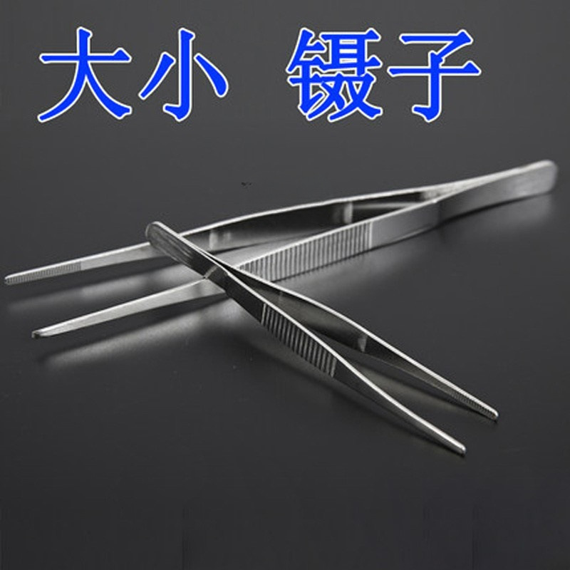 镊子不锈钢圆头工具大聂子小摄子直多肉夹子拔毛手工燕窝挑垒德株
