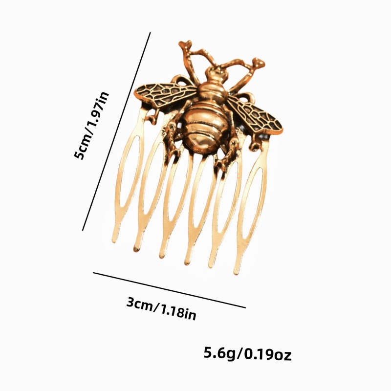 Europa y América suministro transfronterizo pein de cabello de metal retro insertado pein de cabello de estilo antiguo pein de cabello de hoja de abeja pein de cabello elegante