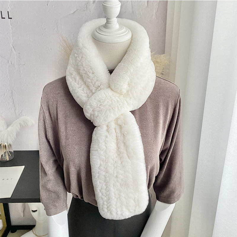 Rex Kaninchenfell Schal Für Damen Warm Winter Mode Accessoire_voghion.com