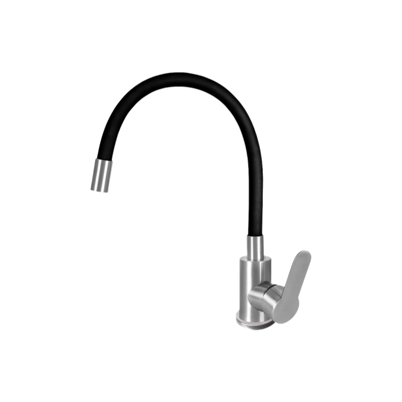 Dibujo de alambre de color universal tubería de hortales fría y caliente grifo de acero inoxidable color universal mezcla de agua de cocina grifo de comercio exterior