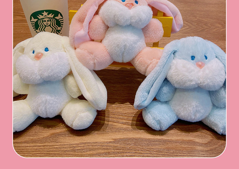 Cute Rabbit Plush Women's Bag Pendant Keychain display picture 2
