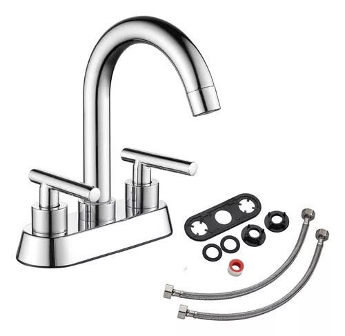 Bathroom double handle basin faucet hot and cold mixed water low lead copper wash basin faucet Amazon