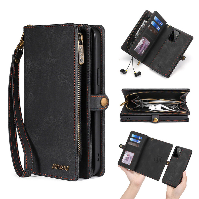 For Samsung note20 Mobile Phone Leather Case s23 Wallet Mobile Phone Case s22plus Multi-Function Card Protection Case