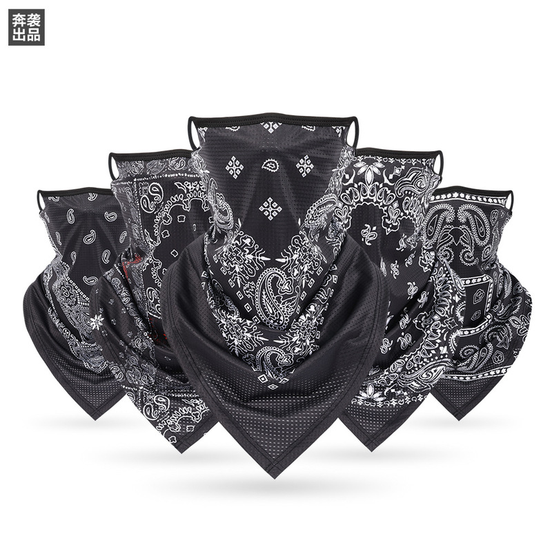 Ice Silk Mesh Ear-Hanging Triangle Scarf Breathable Cycling Sun Protection Face Mask Trendy Neck Gaiter Outdoor Head Cover Paisley Scarf Ice Silk Mesh Ear-Hanging Triangle Scarf Breathable Cycling Sun Protection Face Mask Trendy Neck Gaiter Outdoor Head Cover Paisley Scarf
