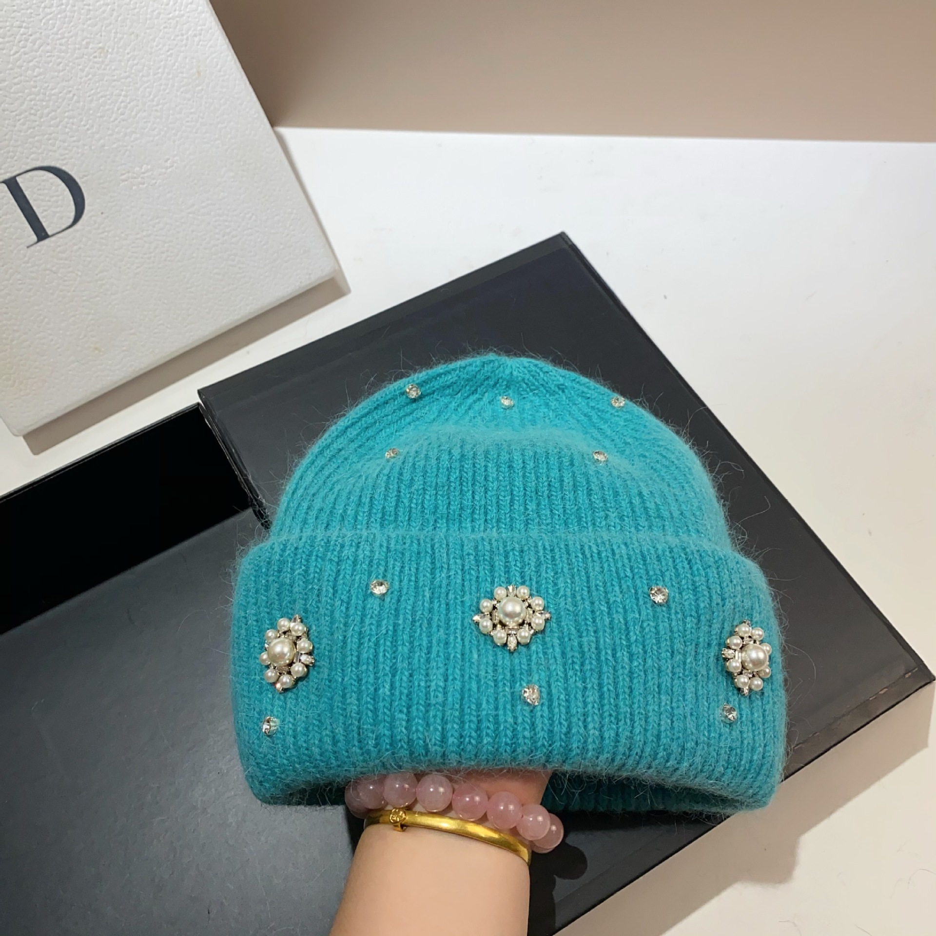 Palast Feng Shui Diamant Kaninchen Haar Gestrickte Herbst Winter Neue Prinzessin Süße und Edle Dame Xiaoxiangfeng Warme_voghion.com