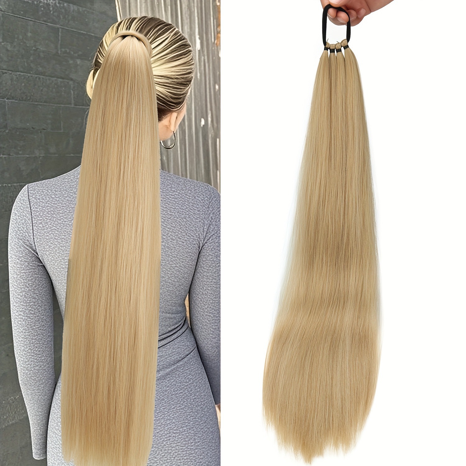 Entrar en el comercio exterior trenzado de cola de caballo, cola de caballo con correa al por mayor.