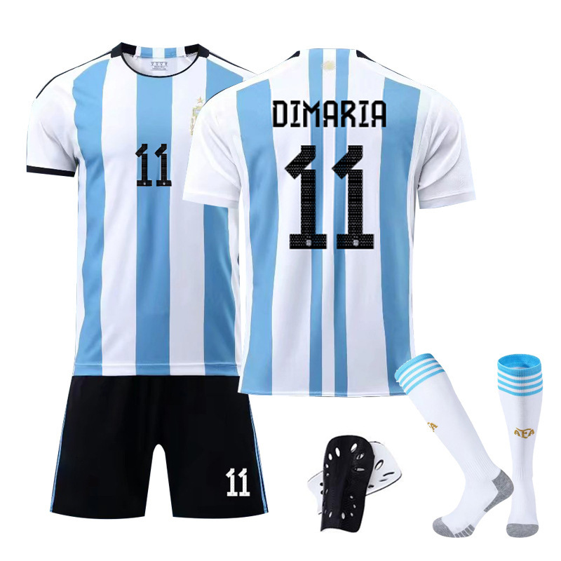 Verano Argentina fútbol uniforme niños traje de los hombres al aire libre correr deportes de secado rápido Massey Jersey mujeres adultas al por mayor