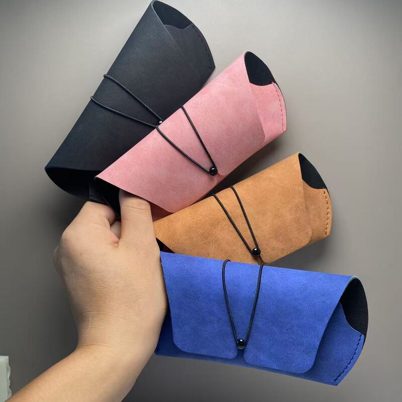 Cross-Border Wholesale Portable Glasses Storage Box Soft Bag Sunglasses Box Storage Bag High-End Sunglasses Box Customization