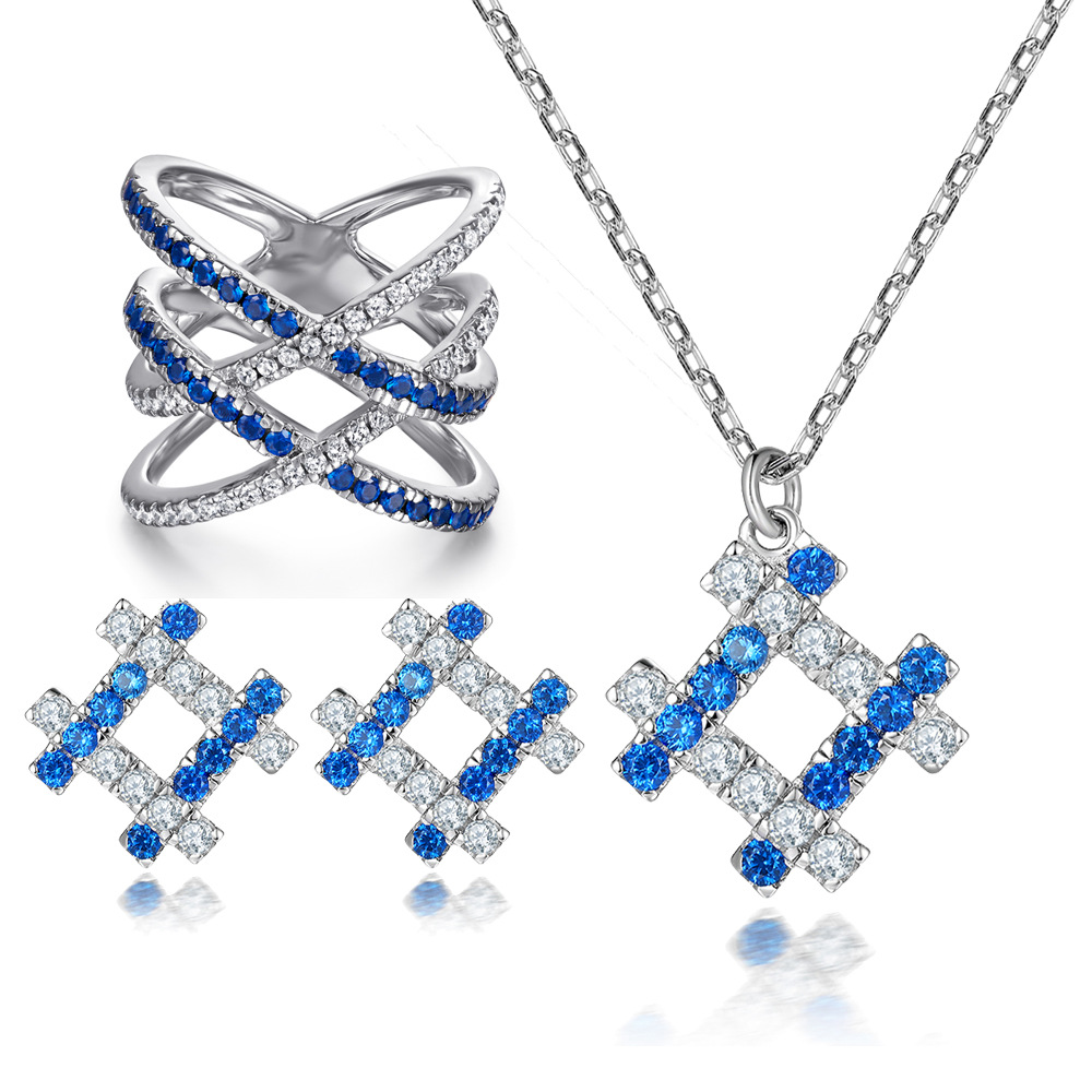 Sapphire jewelry with zircon