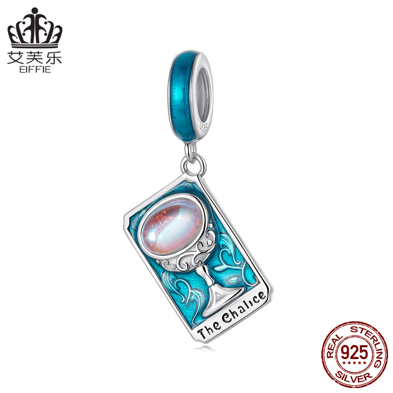 Aifle 人気の神秘的なタロットペンダント diy ブレスレットビーズ s925 スターリングシルバールースビーズジュエリーアクセサリー卸売