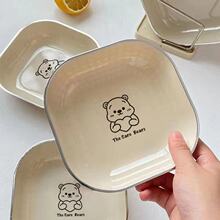 家用吐骨碟塑料吐骨头盘碟食级耐摔残渣碟子餐桌垃圾渣盘吐骨盘