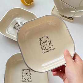 家用吐骨碟塑料吐骨头盘碟食级耐摔残渣碟子餐桌垃圾渣盘吐骨盘