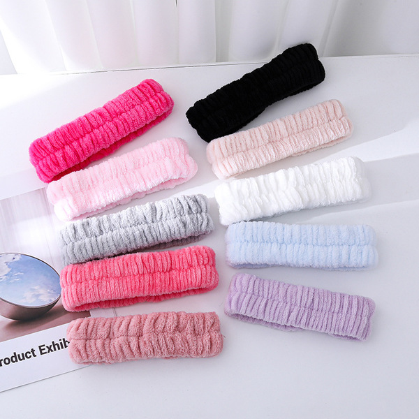 solid color headband for face washing