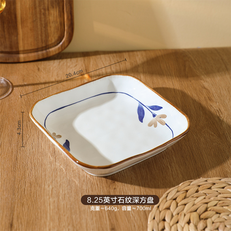 美しい和風陶器のボウル、皿、食器セット、家庭用食器セット、ライスボウル、インスタントラーメン、スープボウル、プレート|undefined