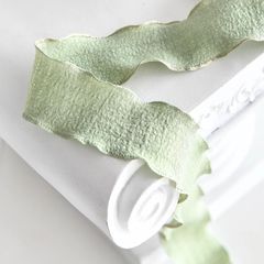 Jasmine flower bracelet material green silk ribbon bouquet fresh flowers decoration colored ribbon floral gift gift box cake satin ribbon 