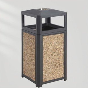 Hotel Lobby Club Vertical Iron Painted Stone Rice Ash Bucket