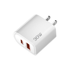 新しい 30W 超高速充電フルプロトコル A+C デュアルポート高速充電米国標準携帯電話充電ヘッド Apple 16 に適しています