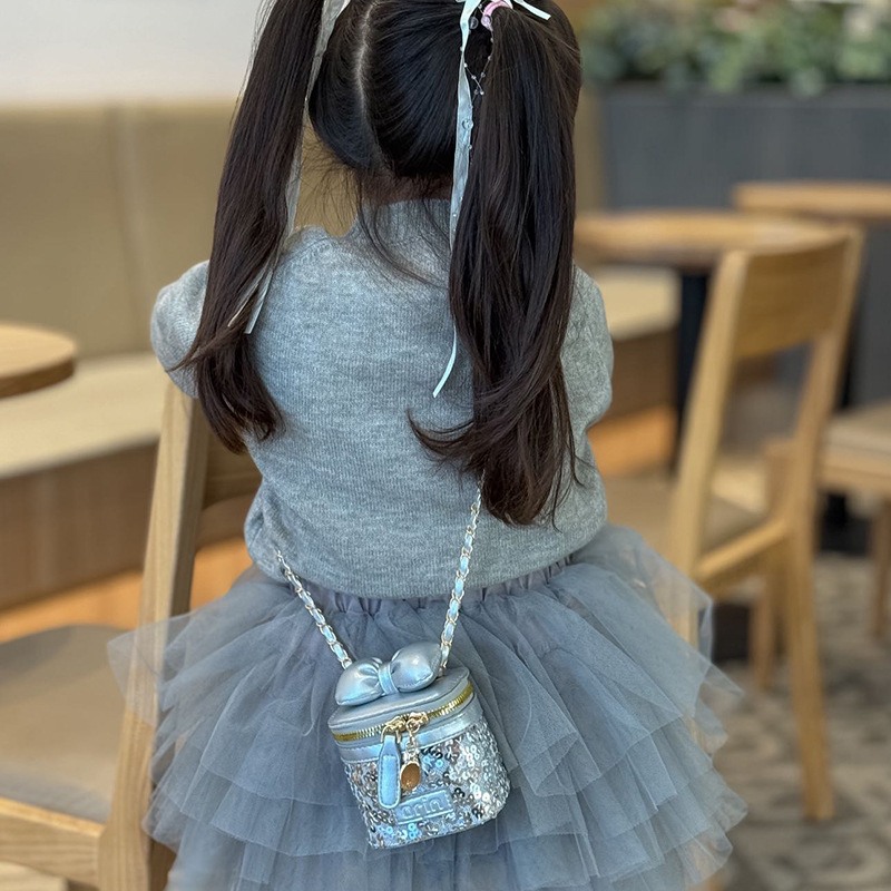 2026 nuevo bolso para niños lindos arco mini bolso de caja de moda esquinilla bolso de cadena para niños y niñas