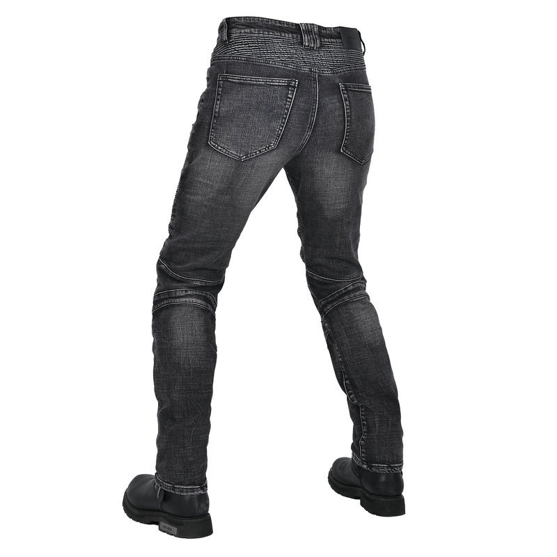 Loong biker lavado vintage motocicleta anti-caída pantalones motocicleta jeans hombres estiramiento casual ciclismo Pantalones