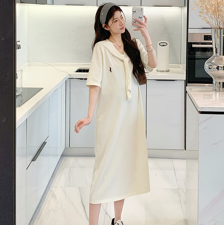 2026 Maternity Summer Dress Two-Color Casual T-Shirt Dress That Covers the Belly, Loose Fit, Slimming Effect, with a Shawl 2026 Maternity Summer Dress Two-Color Casual T-Shirt Dress That Covers the Belly, Loose Fit, Slimming Effect, with a Shawl