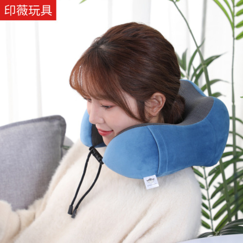 Portable U-shaped neck pillow for naps, airplanes and cars, memory foam neck pillow, travel neck pillow, cervical spine U-shaped pillow
