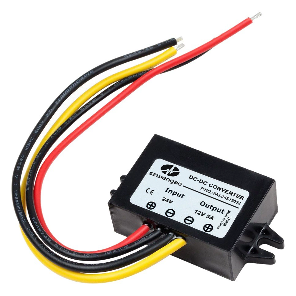 [Стабильный высокий] 24 В в 12 В 5 А автомобильный преобразователь питания 18-36 В падение 12 В автомобильный понижающий модуль питания