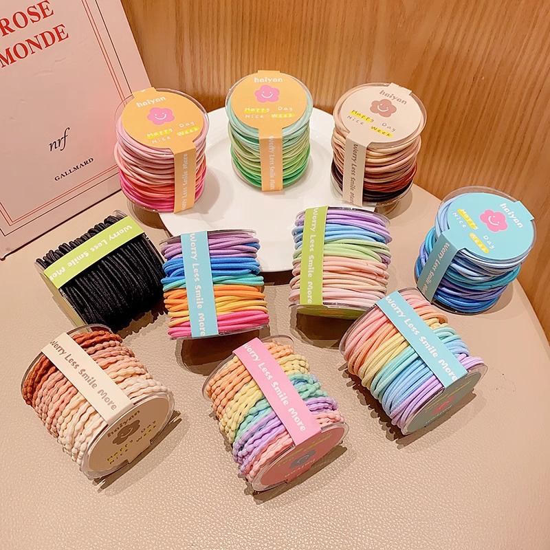 Las muchachas de la banda de goma del lazo del pelo de los niños no hacen daño a la cuerda del pelo banda elástica del pelo del bebé banda de goma colorida de la muchacha de la cuerda