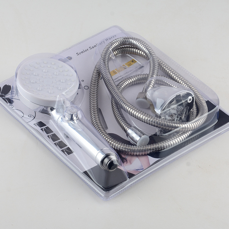 Bubble Shell Packaging Shower Set Nozzle Blister Three-Piece Set Handheld Shower Bath Nozzle Packaging Processing