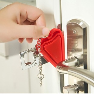 Double-Headed Travel Portable Anti-Theft Lock Double-Headed Door Buckle Lock Temporary Room Door Stop Reinforced Door Top Door Blocker