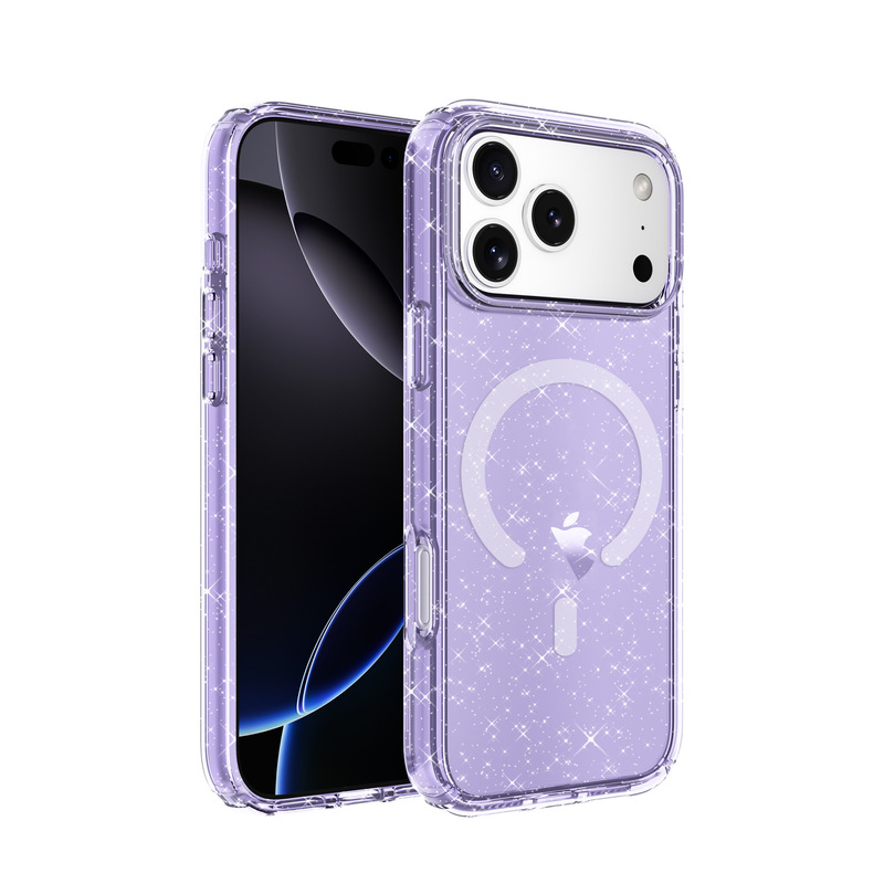 Defender 磁気 Apple Magesafe 透明 iPhone17Promax17Air 四隅グリッター携帯電話ケース|undefined