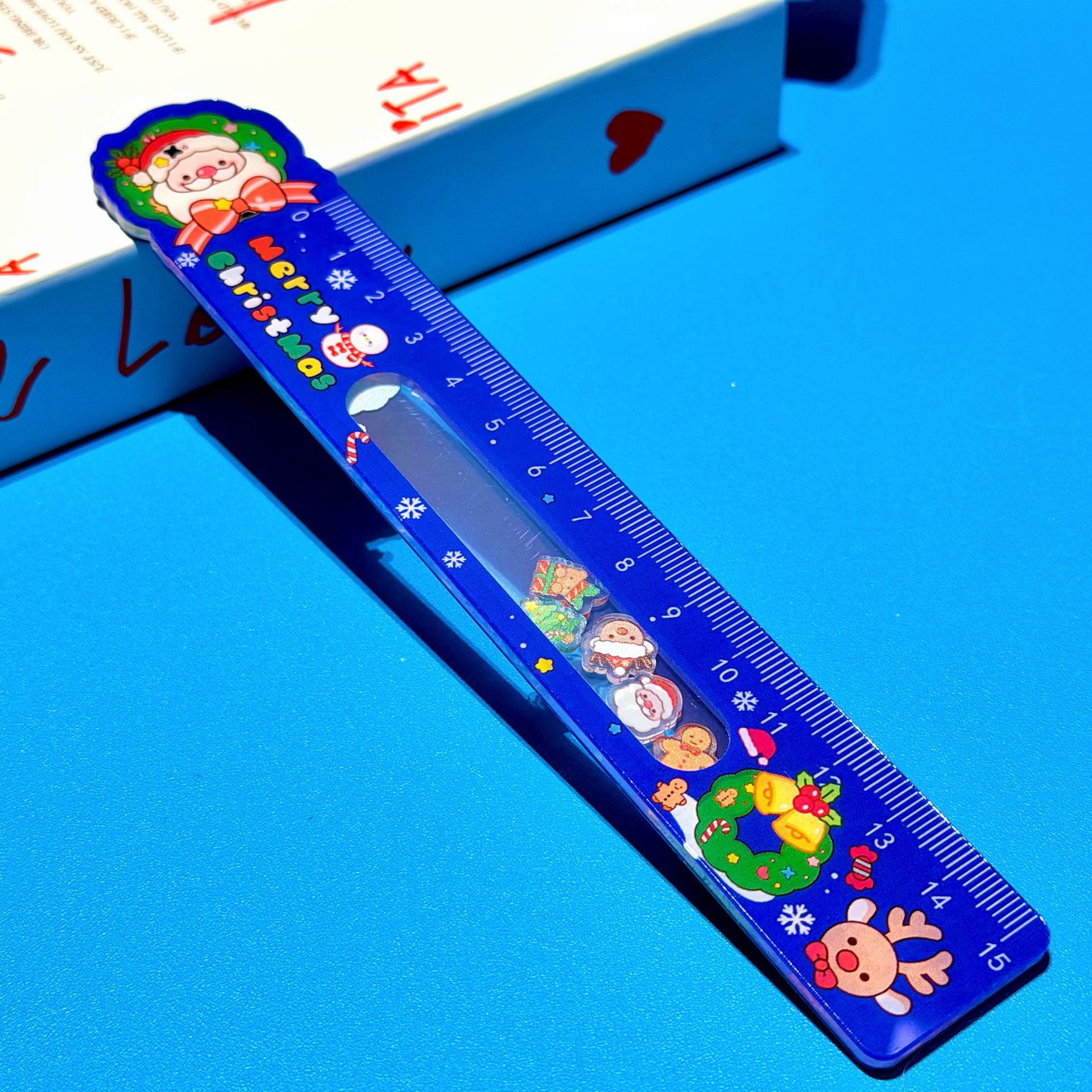 Regalos de Navidad reglas rectas de alto valor nominal reglas de 15cm reglas de dibujo de compresión reducida reglas de papelería para estudiantes de primaria