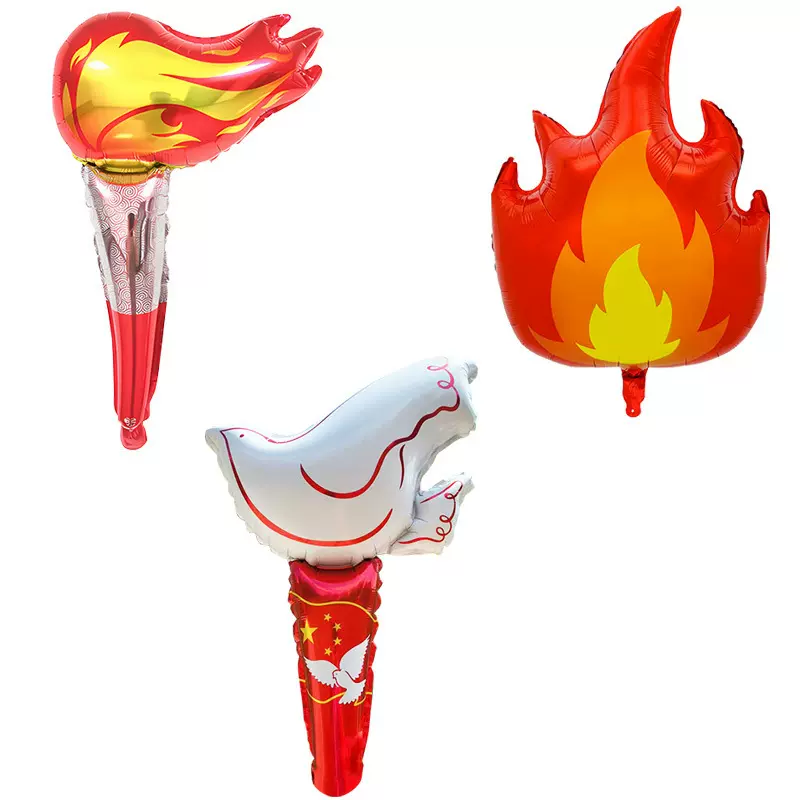 跨境体育活动气球发令枪大火炬造型学校运会派对活动场地布置气球