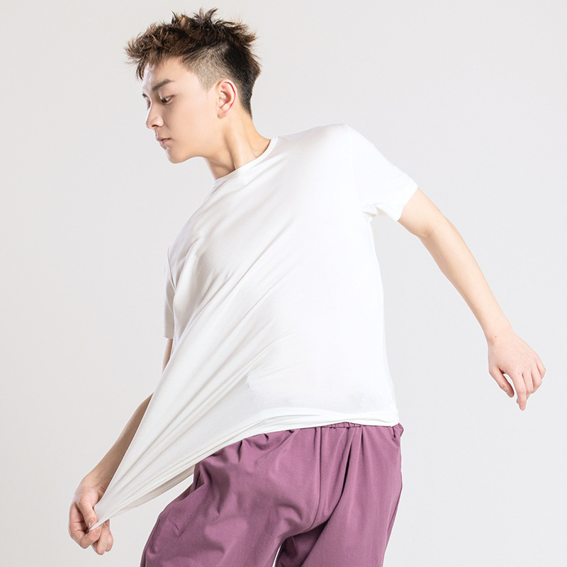 Dancer's Song Dance Practice Wear for Men Classical Dance Exam Outfit Stage Performance Costume Square Dance Modal Top