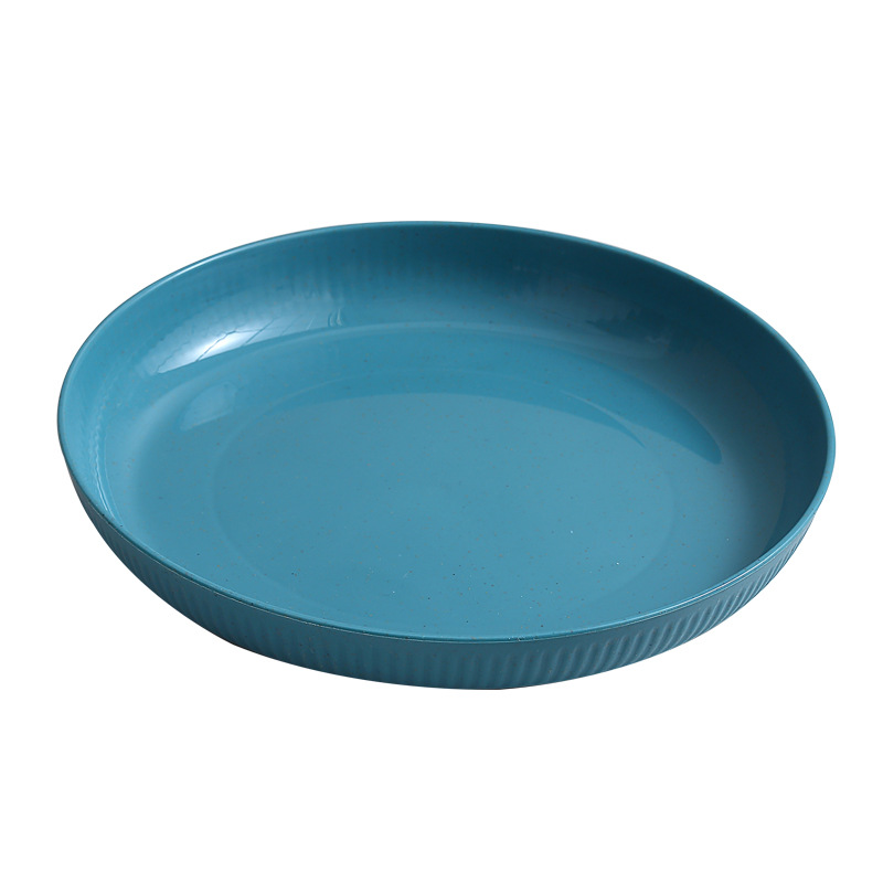 Plato de rayas de 23cm 12 juegos de paja de trigo snack platos de frutas platos de platos de platos caseros Amazon image 6