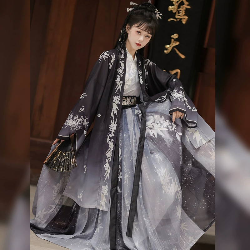 Hanfu Summer Женская Женская Рыцарская Женская Стиль 2023 Новый Улучшенный Костюм Ежедневный Древний Стиль Вэй Цзинь Фэн Хан Элементы Набор