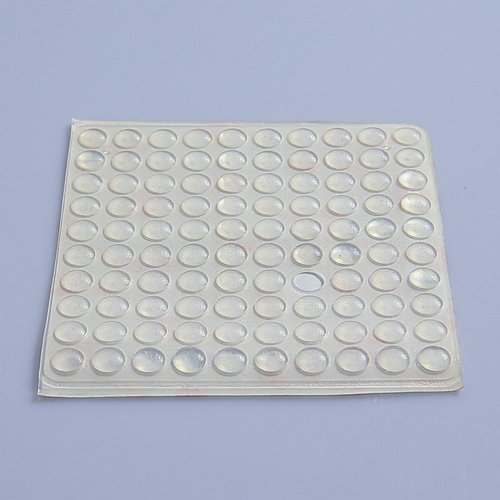 Adhesive-backed transparent glass pad cabinet door table and chair buffer anti-collision sticker black hemispherical anti-collision rubber particles