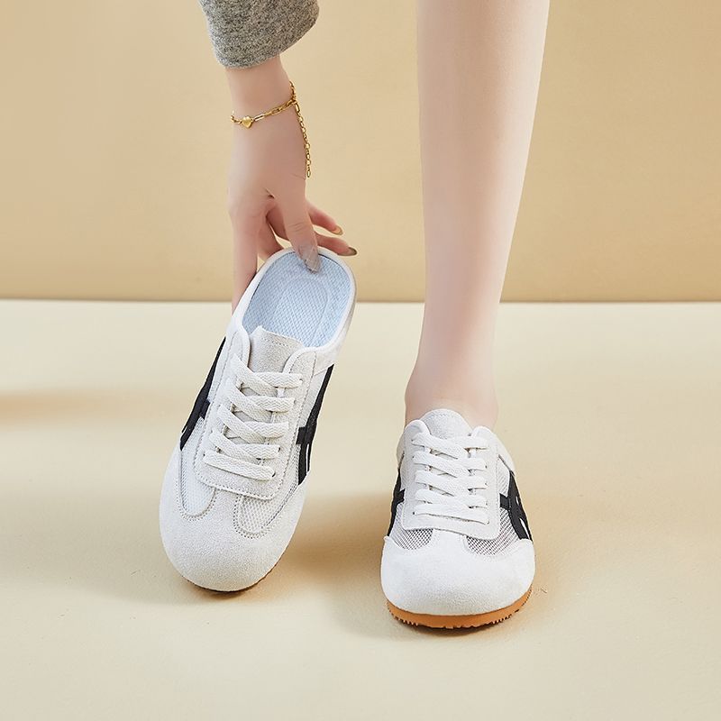 Zapatillas para mujeres zapatillas de soleas gruesas zapatillas de un pedazo 2025 nuevas zapatillas casuales de malla de verano