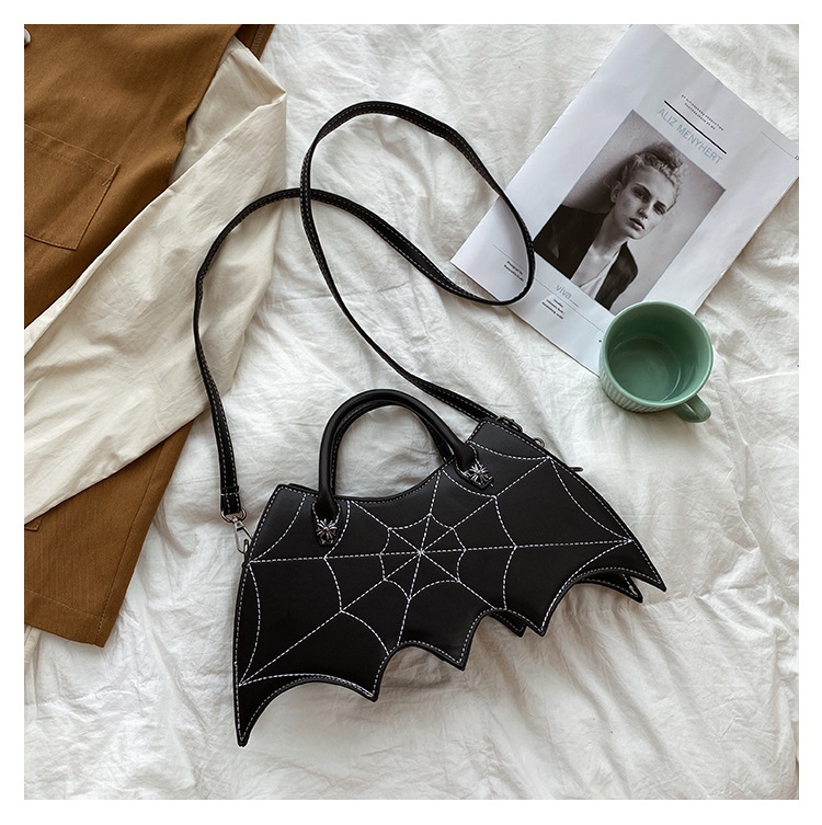 new funny bat fashion retro punk dark embroidery portable messenger shoulder bagpicture50