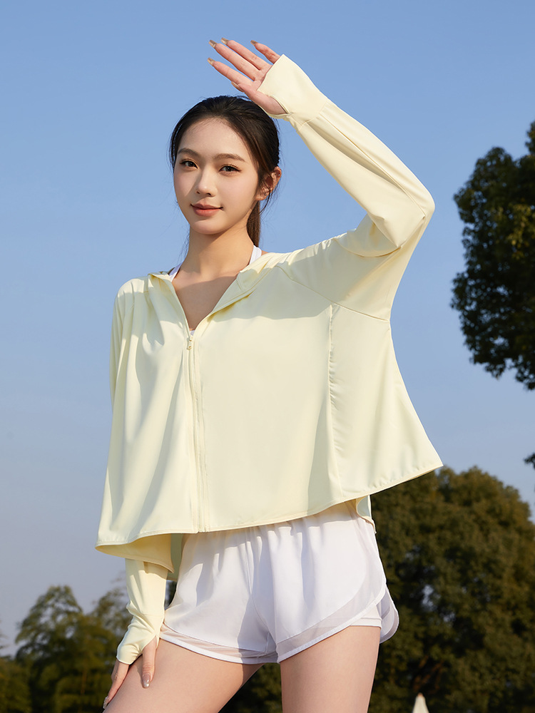 2025 新しい日焼け防止服夏の UV 保護 UPF50 + 軽くて涼しい指先日焼け防止服サイクリングジャケット