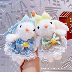 オリジナルの着せ替えの長い耳のウサギのカバンのペンダントの小さいアクセサリーのかわいい鍵は人形のぬいぐるみのぬいぐるみの小さい贈り物を掛けます。