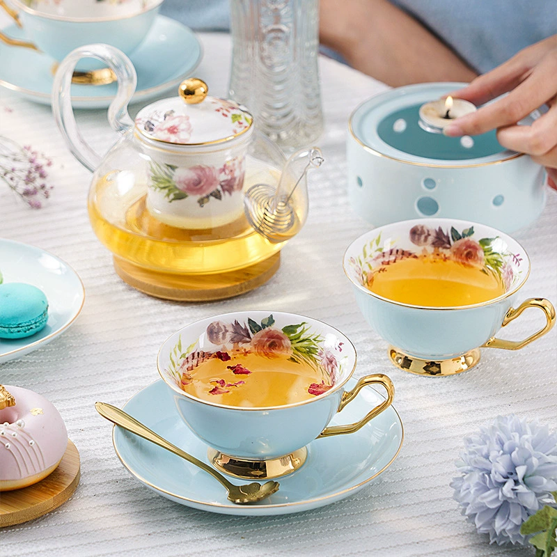 Послеобеденный чай, чайный сервиз, фруктовый чай, заварочный чайник, высококачественная керамическая подставка для сигареты, стеклянный ароматизированный чай, европейский стиль