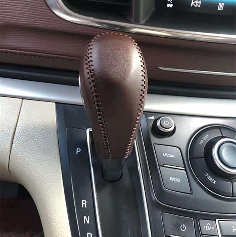 11-17 Buick GL8 25S genuine leather gear shift knob cover, gear shift lever cover, gear shift sleeve, gear position leather cover