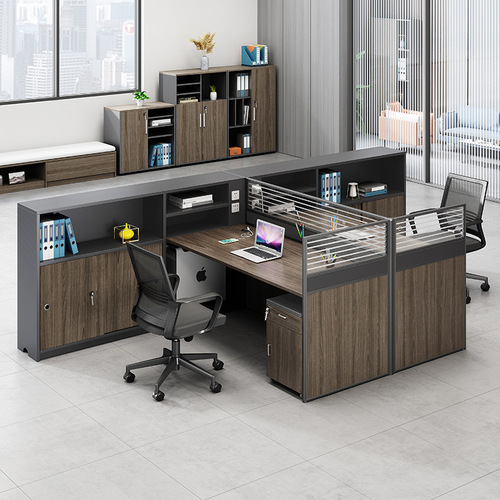 Financial office desk employee chair set company 4-person station 6 double desks simple office desk office staff desk