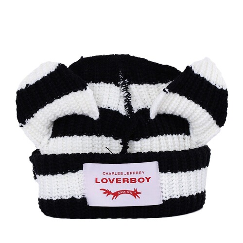 Yáng Chāoyuè's Couple Knit Hat, Pig Hat with Cat Ears, Warm Knitted Cold Hat, Korean Hat