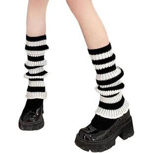 V 51196 Striped Knit Leg Warmers �l�yᘿ����� �羳�W��