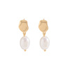 Brand earrings, fashionable beads from pearl, Korean style, silver 925 sample, simple and elegant design